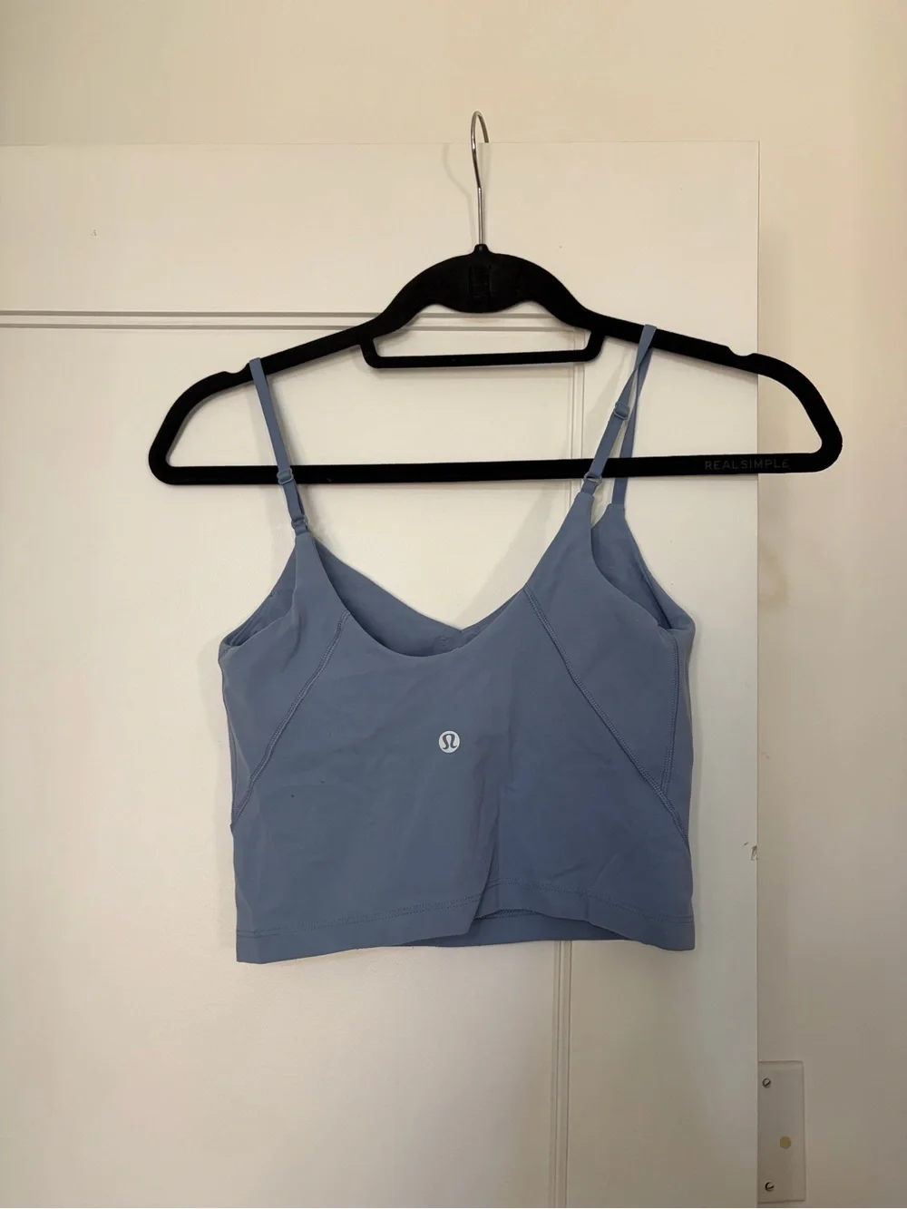 lululemon athletica Powder Blue cropped tank top.